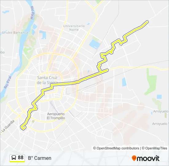 88 Bus Line Map