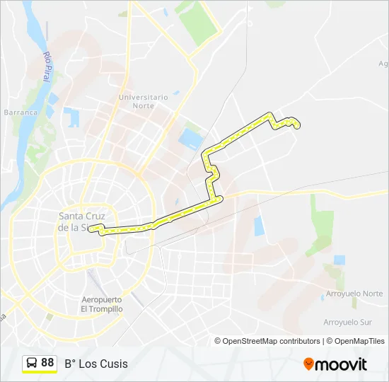 88 Bus Line Map