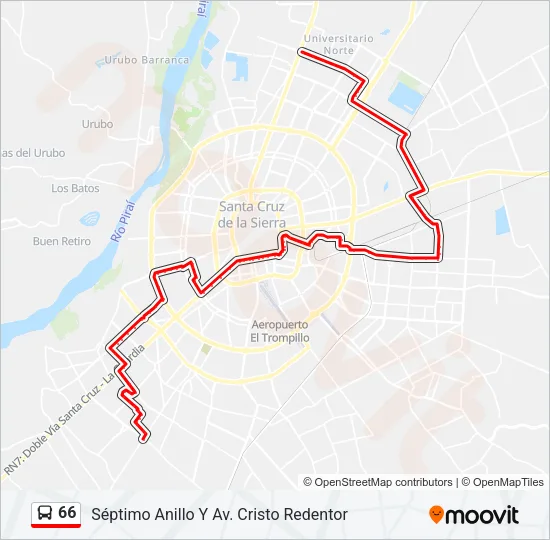 66 Bus Line Map