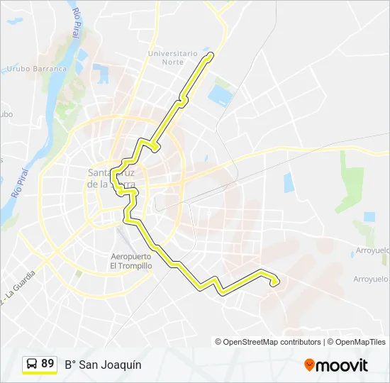 89 Bus Line Map