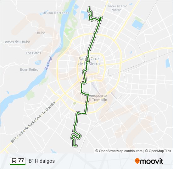 77 bus Line Map