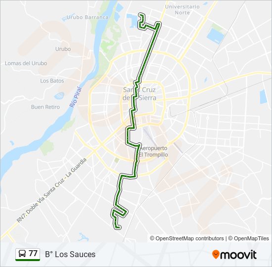 77 bus Line Map