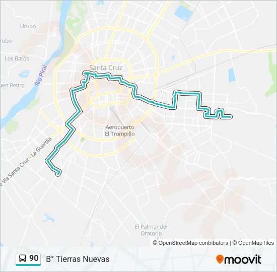 90 Bus Line Map