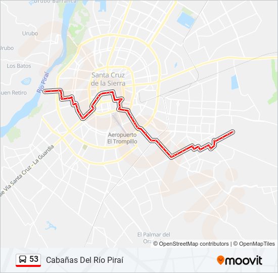 53 Route Schedules Stops Maps Caba as Del R o Pira Updated