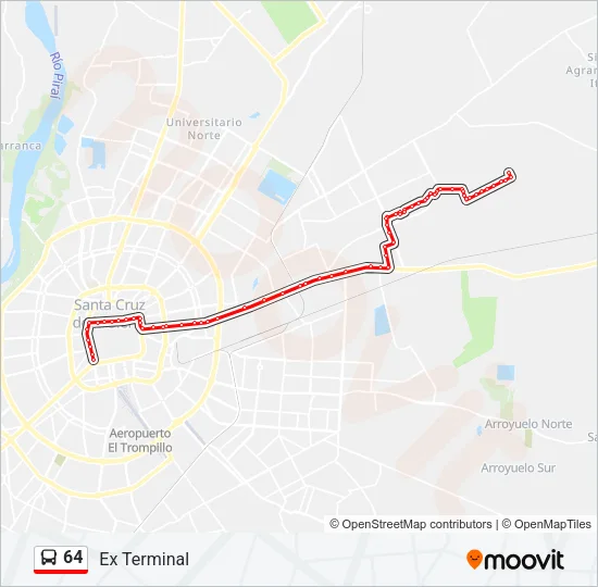 64 Bus Line Map