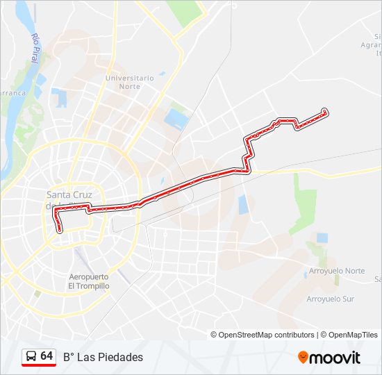 64 bus Line Map