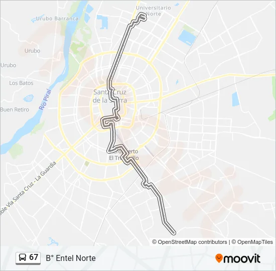 67 Bus Line Map
