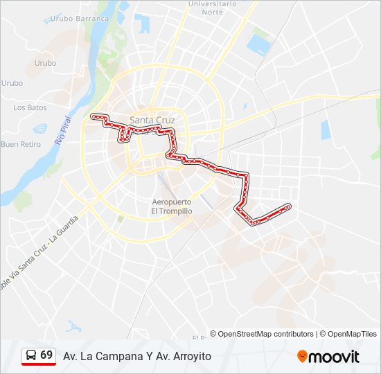 69 bus Line Map