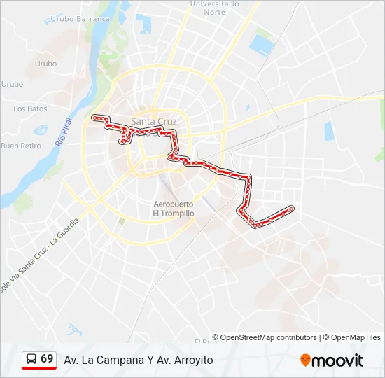 69 Bus Line Map