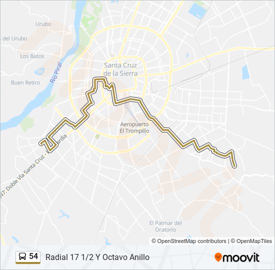 54 Route Schedules Stops Maps Radial 17 1 2 Y Octavo Anillo