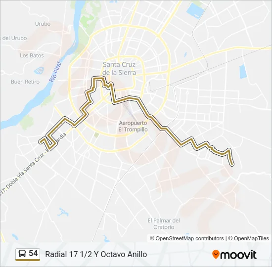54 Bus Line Map