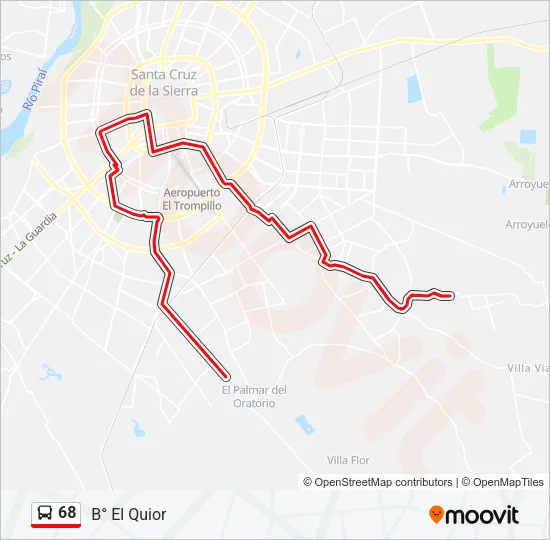68 Bus Line Map