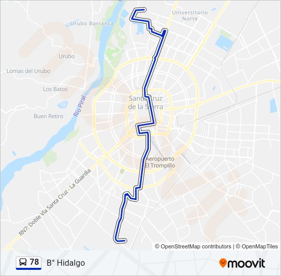 Mapa de 78 de autobús