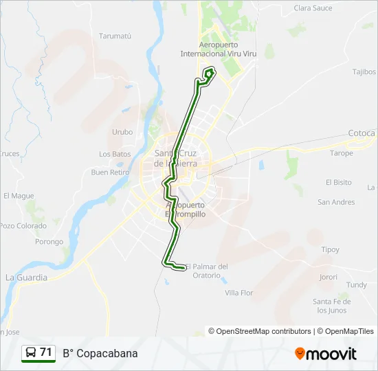 71 Bus Line Map