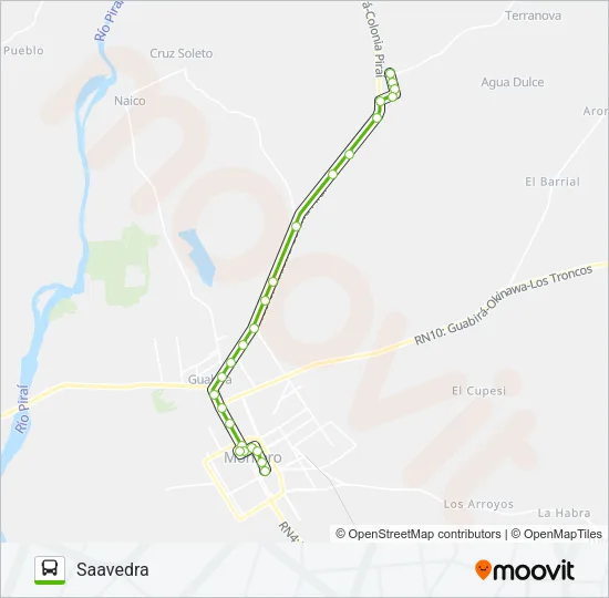 SAAVEDRA Bus Line Map