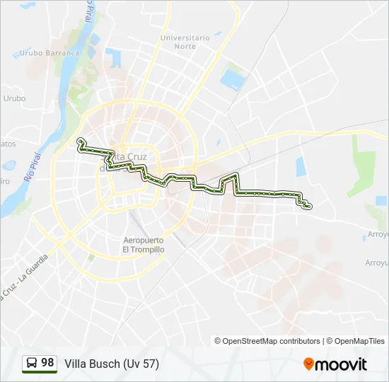 98 Bus Line Map