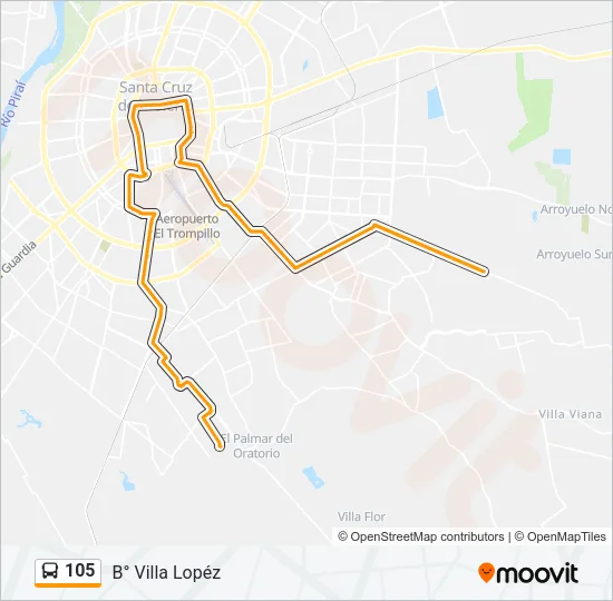 105 Bus Line Map