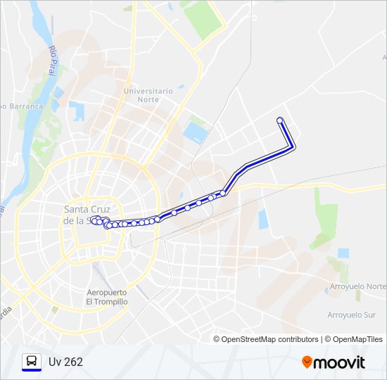 Mapa de 122 AZUL de autobús