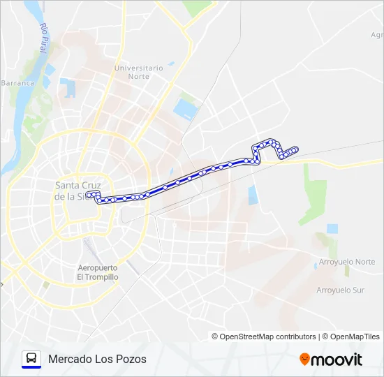 122 AZUL Bus Line Map