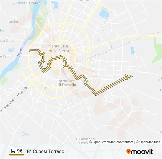 96 Bus Line Map