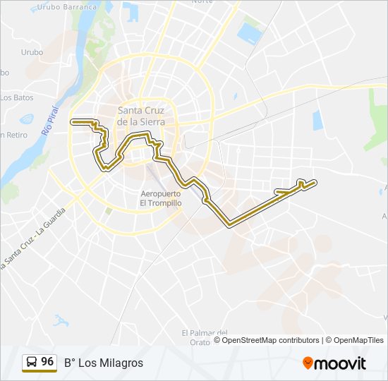 96 bus Line Map