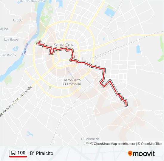 100 Bus Line Map