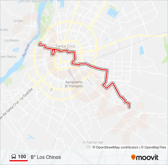 100 Bus Line Map