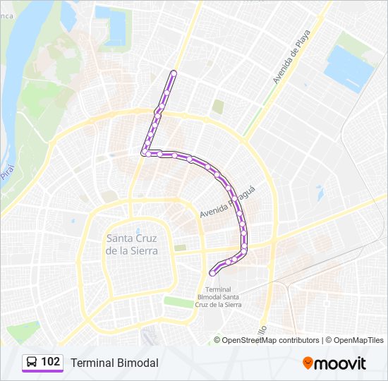 102 bus Line Map