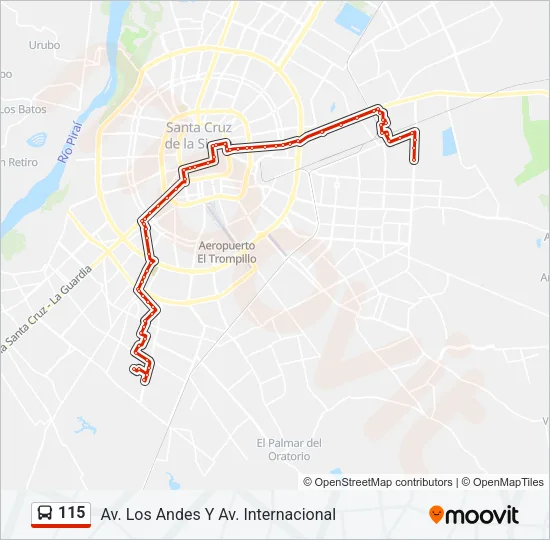 115 Bus Line Map