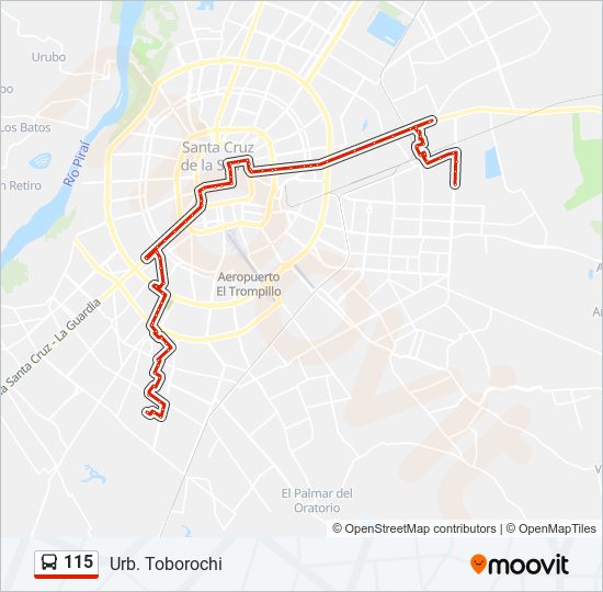 115 bus Line Map