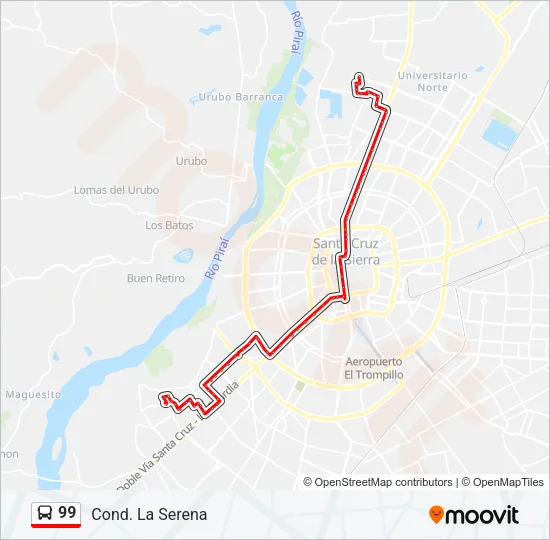 99 Bus Line Map
