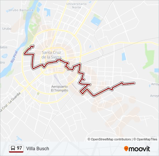 Mapa de 97 de autobús