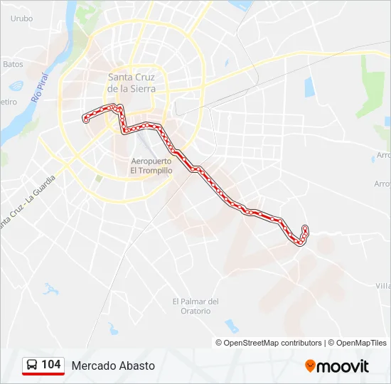 104 Bus Line Map