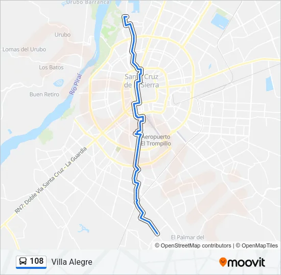 108 Bus Line Map