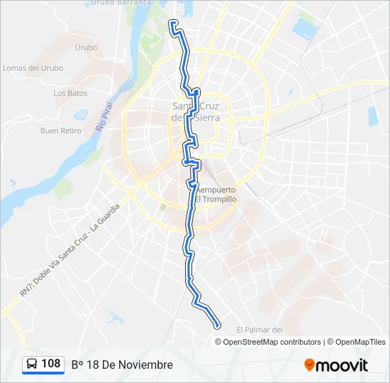 108 Bus Line Map