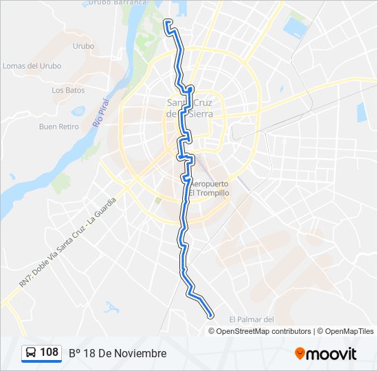 108 bus Line Map