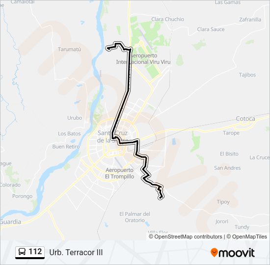 Mapa de 112 de autobús