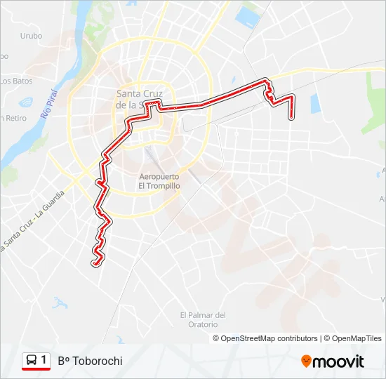 1 Bus Line Map