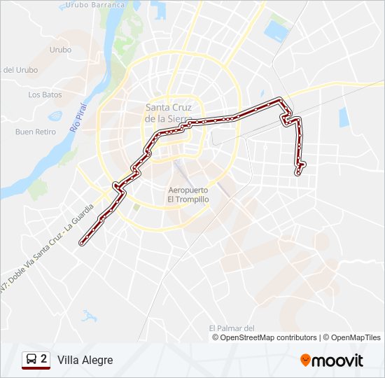 Mapa de 2 de autobús