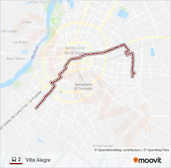 2 Bus Line Map