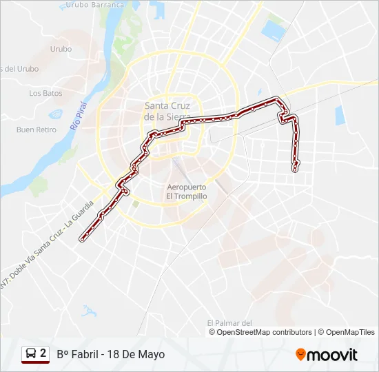 2 Bus Line Map