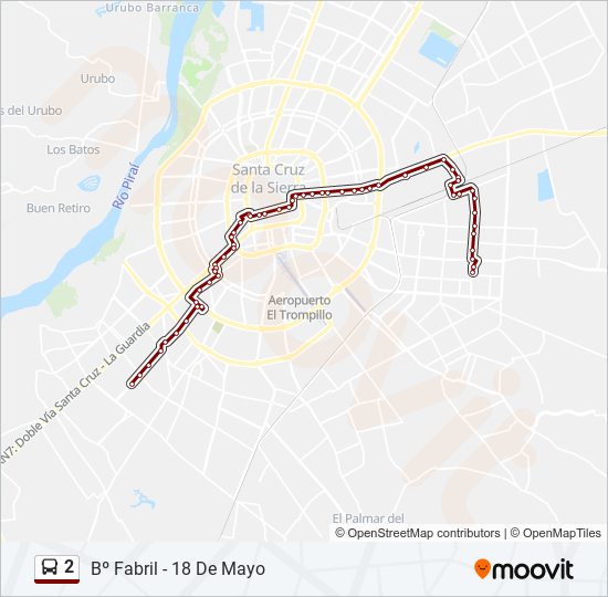 Mapa de 2 de autobús