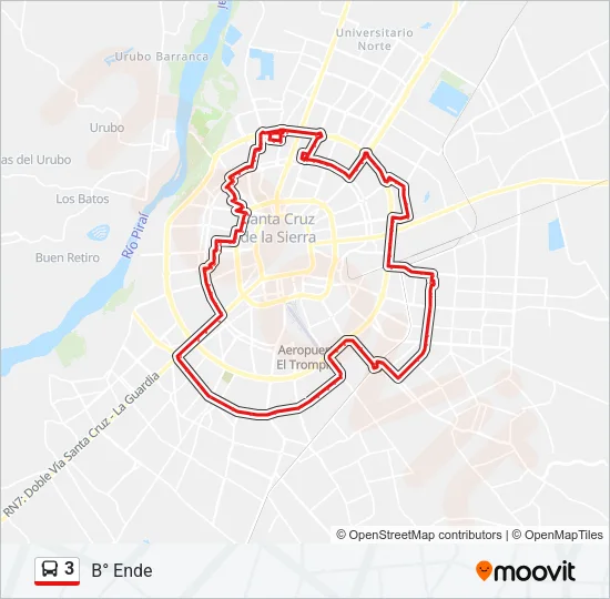 3 Bus Line Map