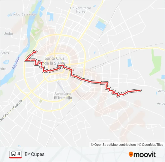 4 Bus Line Map