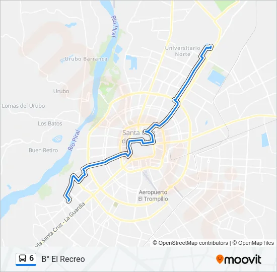 6 Bus Line Map