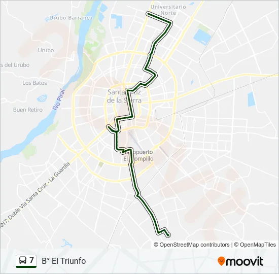 7 Bus Line Map