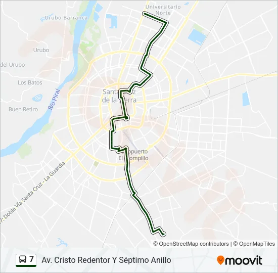 7 Bus Line Map