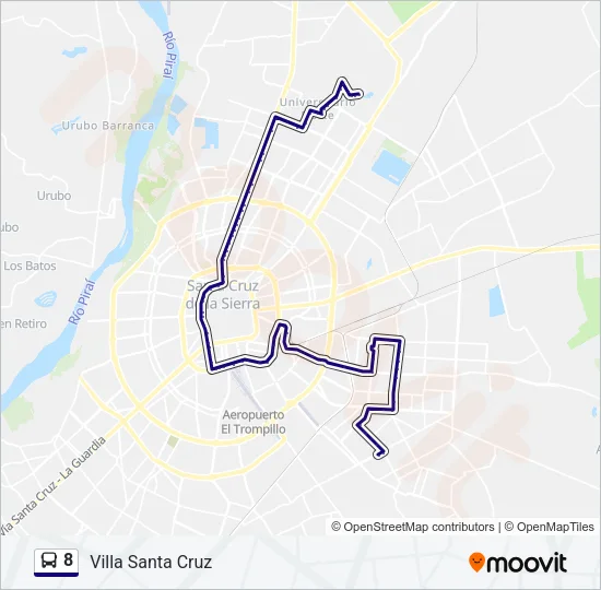 8 Bus Line Map