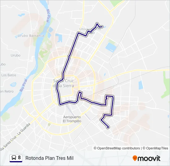 8 Bus Line Map