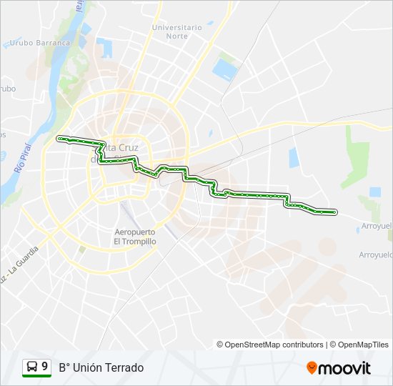 Mapa de 9 de autobús